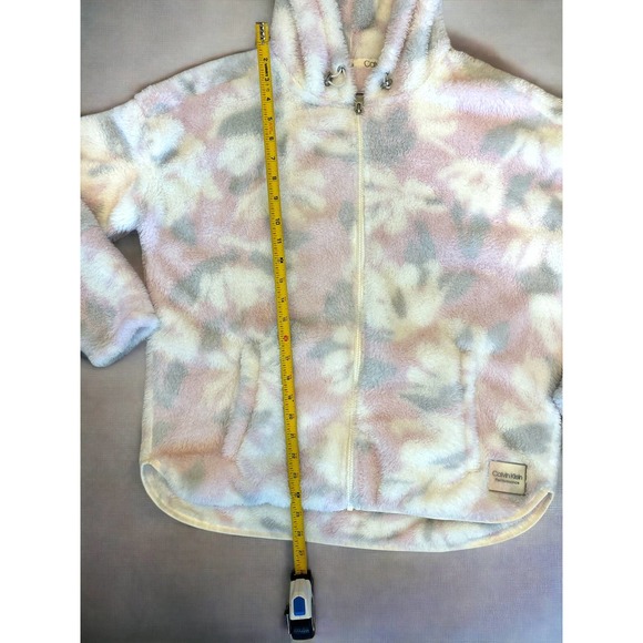 Calvin Klein Pink and White Fleece Jacket - Picture 3 of 6